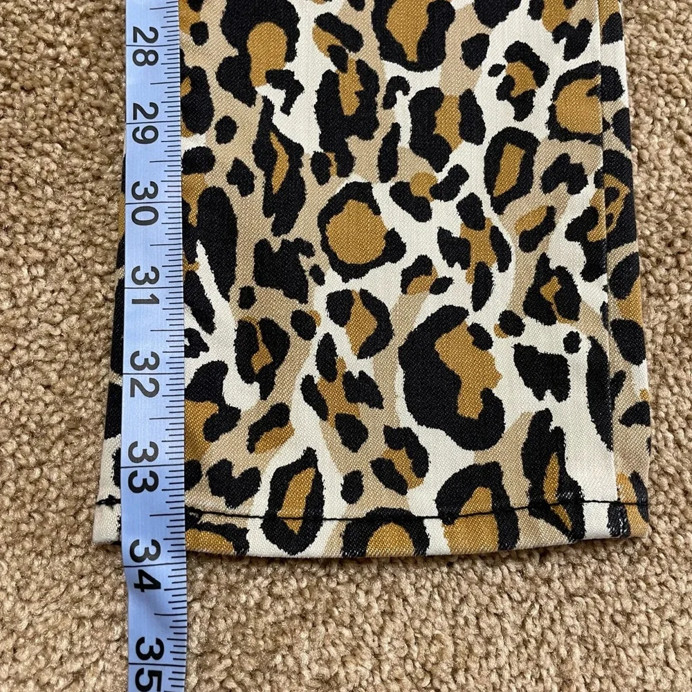 Tory Burch Leopard Print Super Skinny Jeans Size 27 - Picture 11 of 11